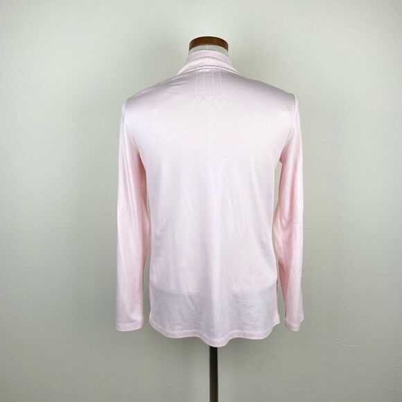 L.L. Bean Pima Cotton Knit Open-Front Cardigan Shawl - Pink - Picture 5 of 6